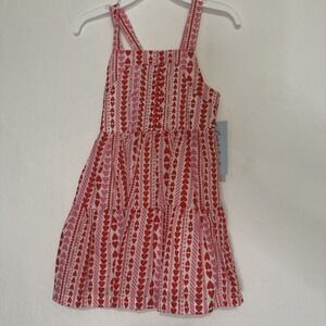Cat & Jack Girls Toddler Heart Red‎ Dress Size 2T